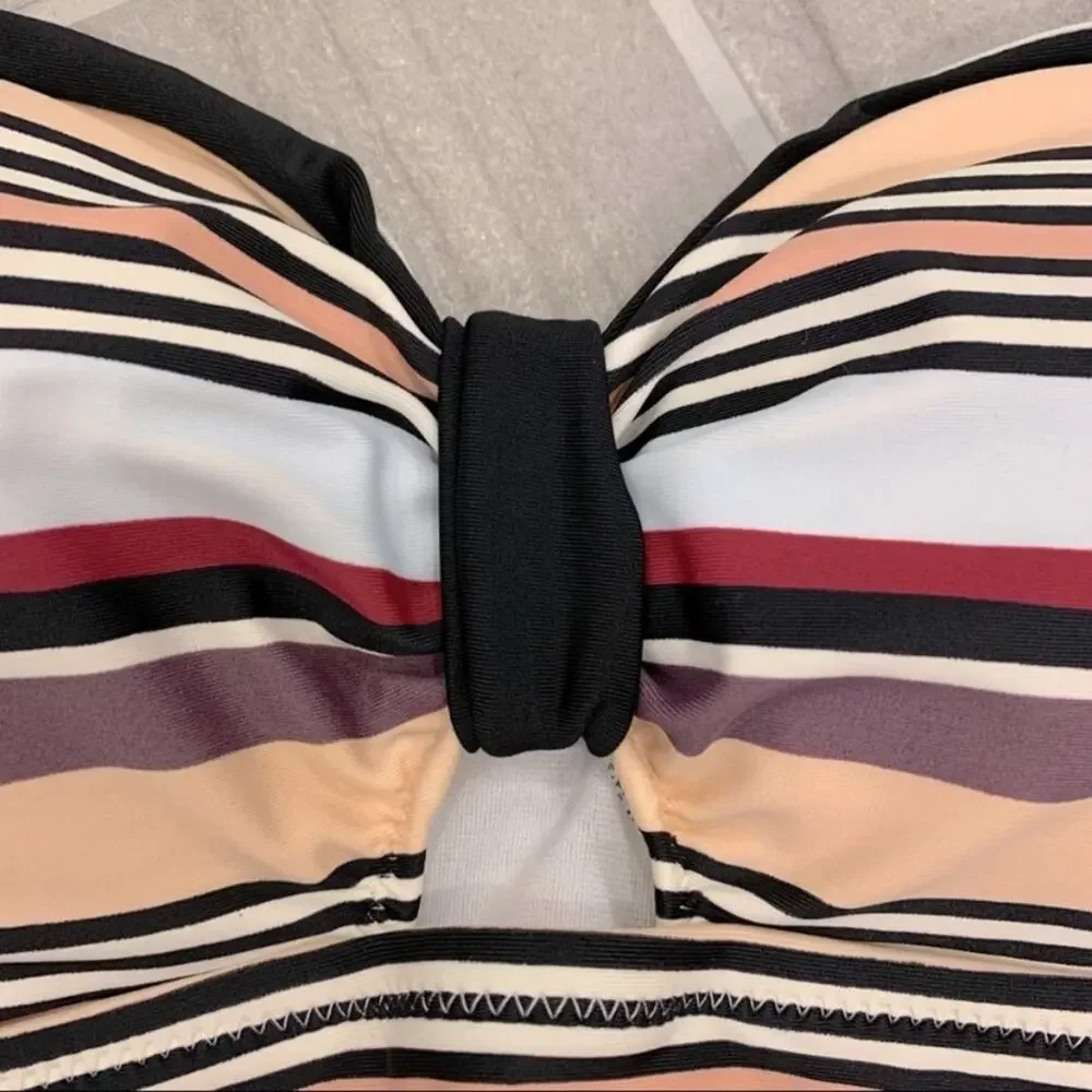 Jessica Simpson Maternity Multi-color Striped One Piece Swimsuit